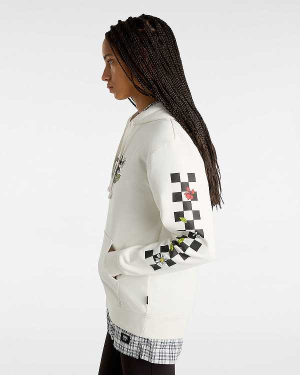 White Women Vans Foliage Boyfriend Fit Hoodie Canada | VN6195837