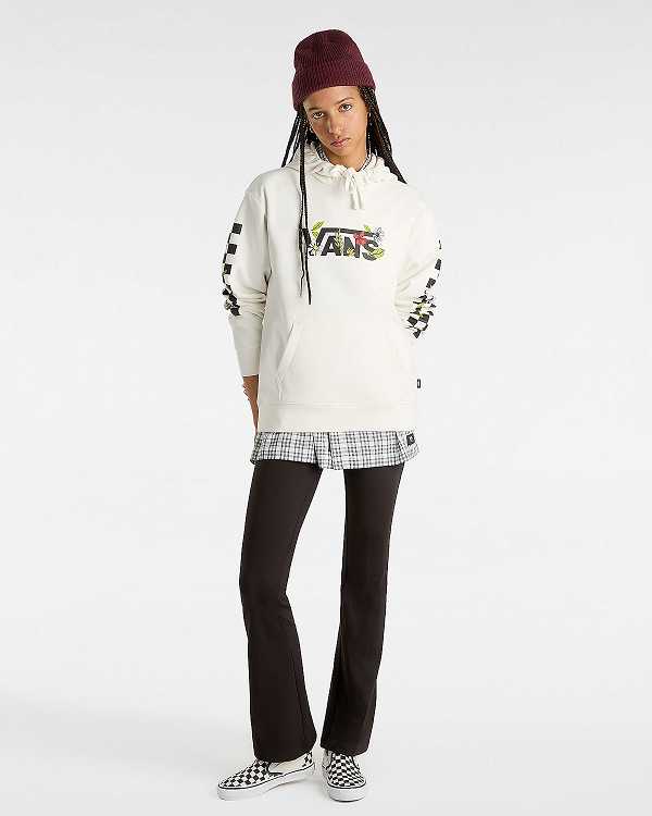 White Women Vans Foliage Boyfriend Fit Hoodie Canada | VN6195837