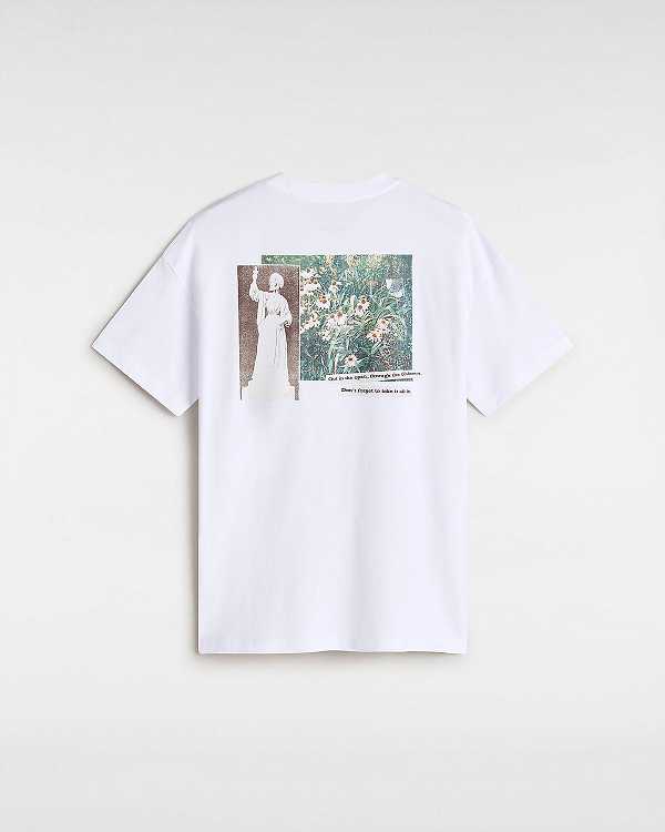 White Women Vans Garden T Shirts Canada | VN6289015