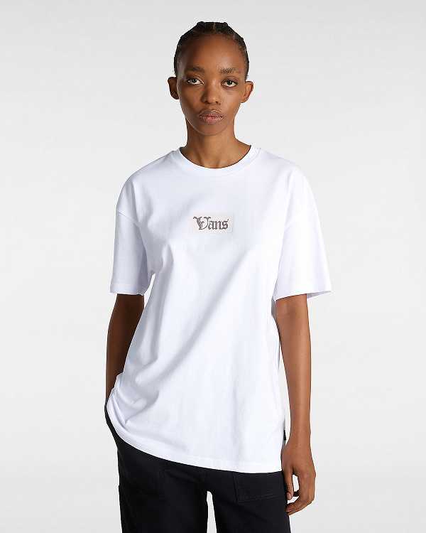 White Women Vans Garden T Shirts Canada | VN6289015