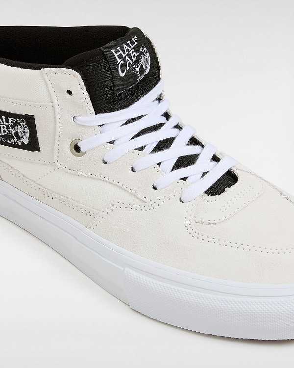White Women Vans Half Cab Skate Shoes Canada | VN2438071
