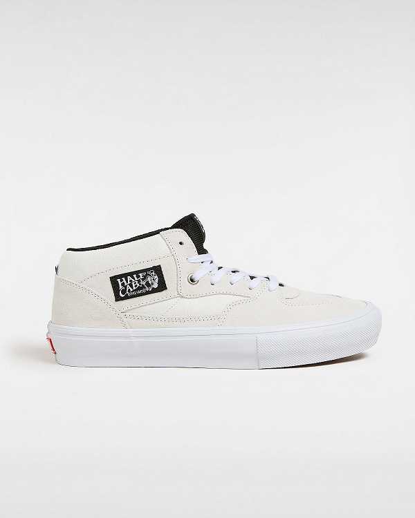 White Women Vans Half Cab Skate Shoes Canada | VN2438071