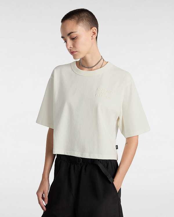White Women Vans MTE Trail Boxy T Shirts Canada | VN7509816