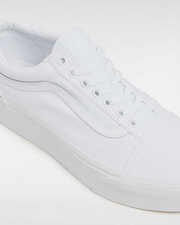 White Women Vans Old Skool Platform Shoes Canada | VN8195237