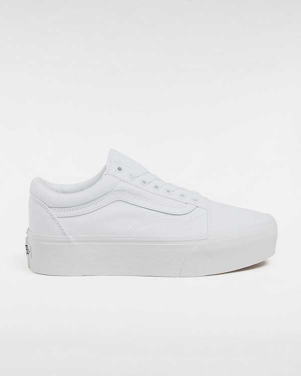 White Women Vans Old Skool Platform Shoes Canada | VN8195237