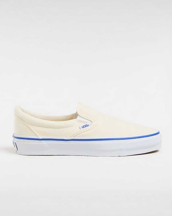 White Women Vans Premium 98 Slip On Shoes Canada | VN6571389