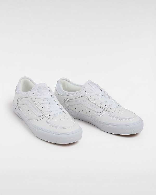 White Women Vans Rowley Leather Skate Shoes Canada | VN6413295
