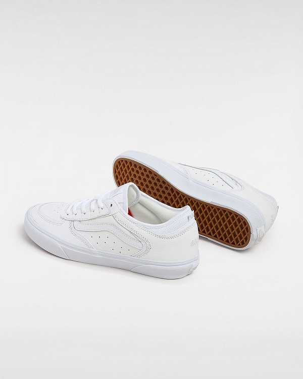 White Women Vans Rowley Leather Skate Shoes Canada | VN6413295