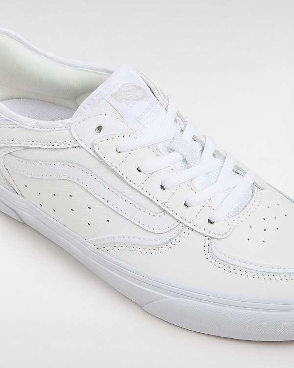 White Women Vans Rowley Leather Skate Shoes Canada | VN6413295