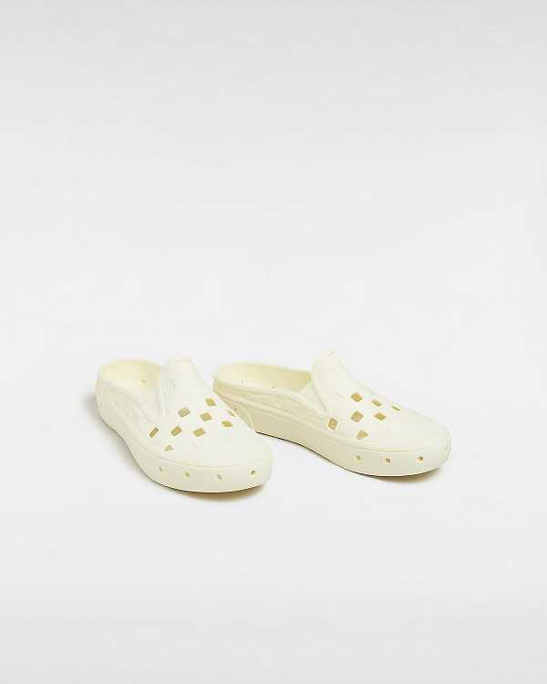 White Women Vans Slip-On TRK Mules Canada | VN5043296