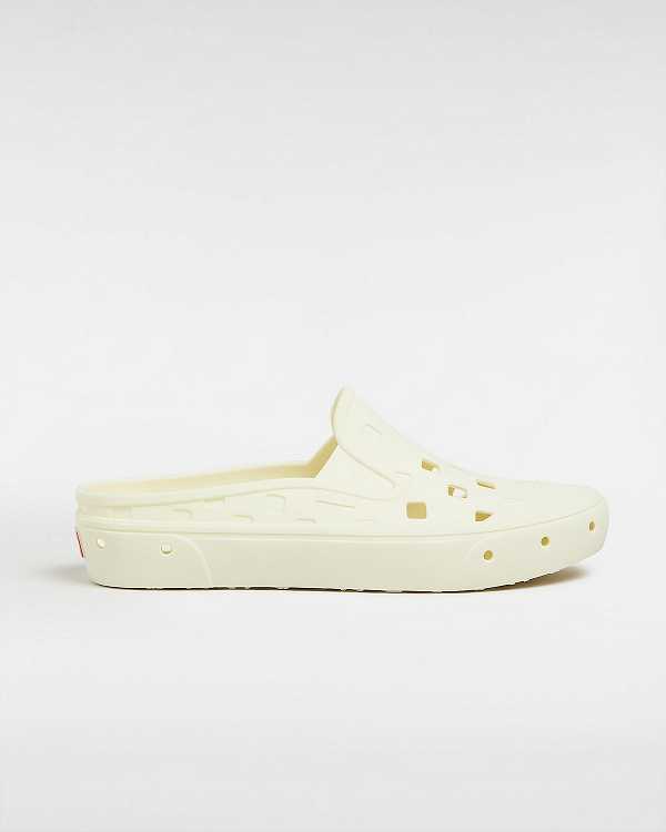 White Women Vans Slip-On TRK Mules Canada | VN5043296