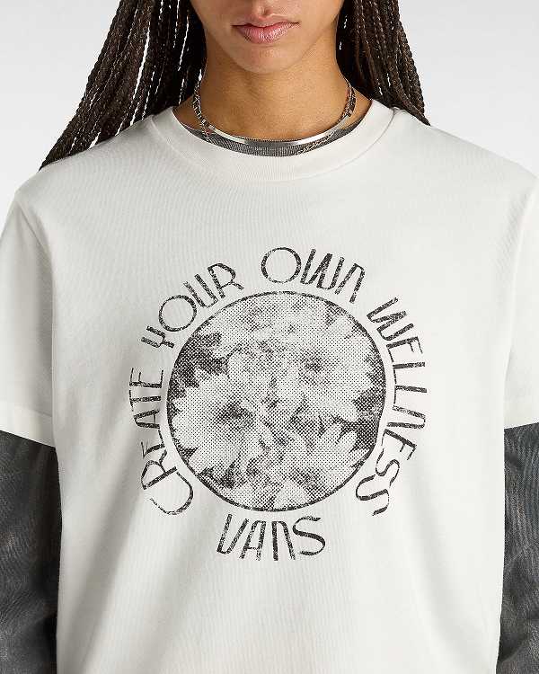 White Women Vans Wellness Boyfriend Fit T Shirts Canada | VN0285974