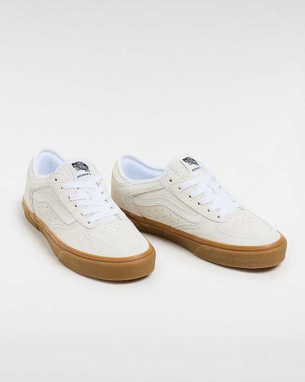White / Beige Men Vans Rowley Classic Sneakers Canada | VN4716092