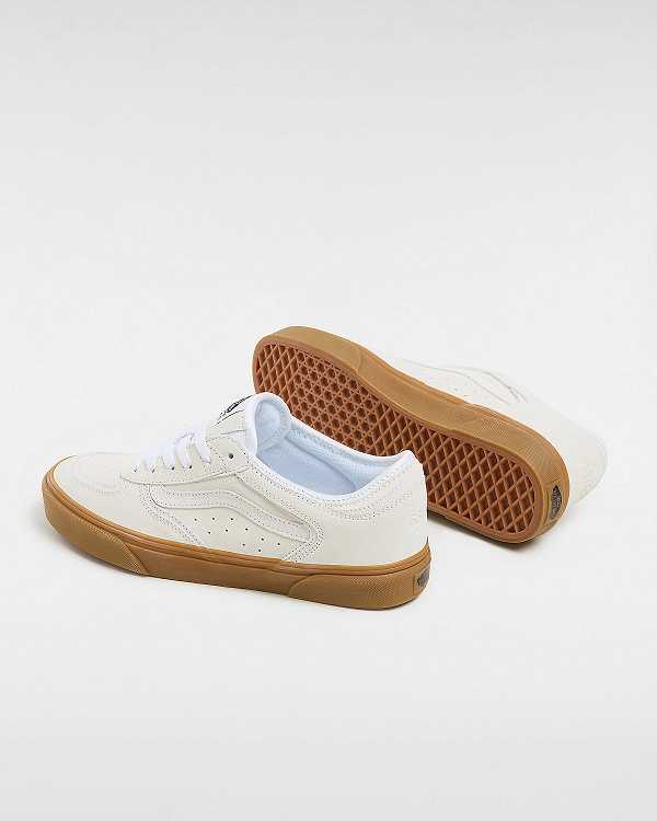 White / Beige Men Vans Rowley Classic Sneakers Canada | VN4716092