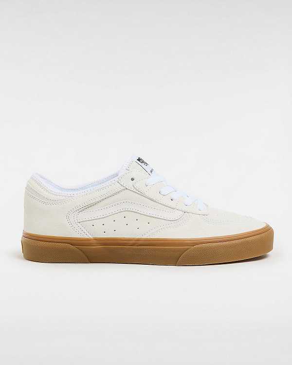 White / Beige Men Vans Rowley Classic Sneakers Canada | VN4716092