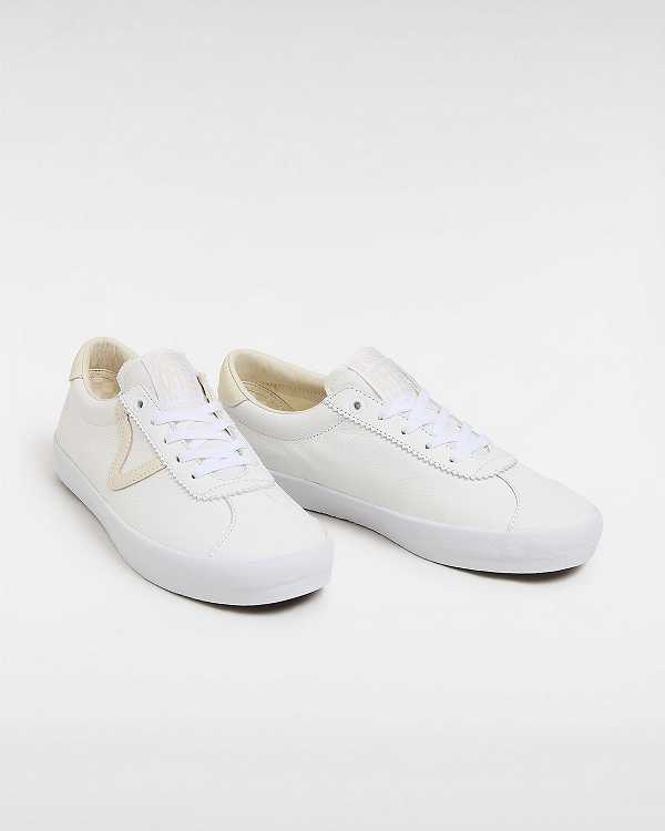 White / Beige Women Vans Sport Skate Shoes Canada | VN7389260