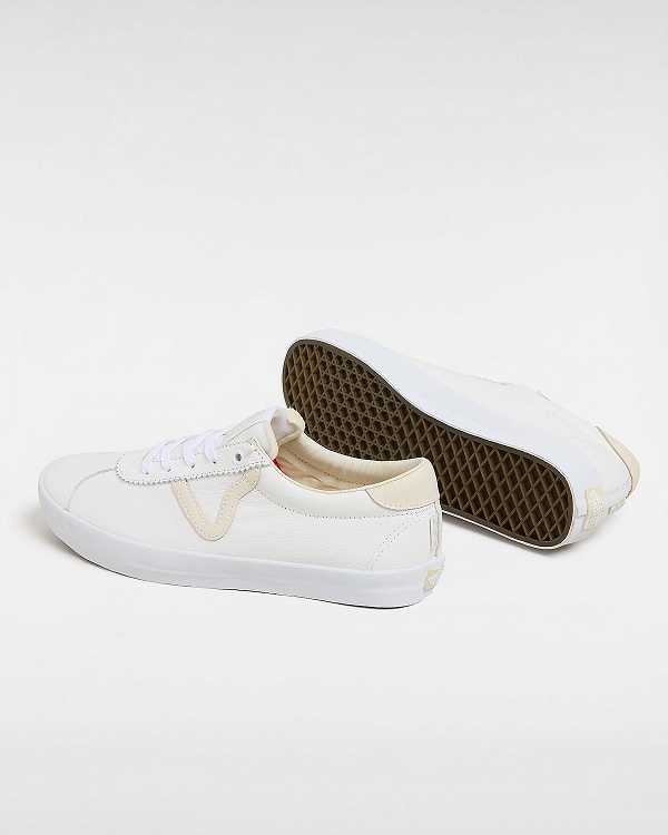 White / Beige Women Vans Sport Skate Shoes Canada | VN7389260