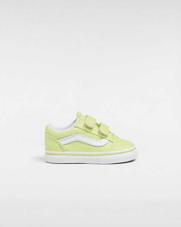 Yellow Kids\' Vans Old Skool Hook and Loop Glitter (1-4 Years) Sneakers Canada | VN1325086