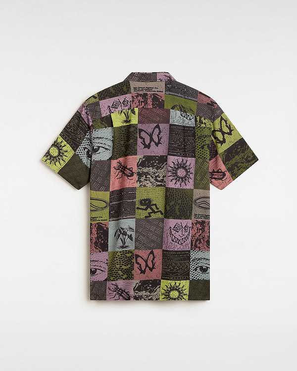 Yellow Men Vans Camp Classic Collar Shirts Canada | VN7681945