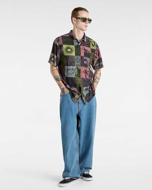 Yellow Men Vans Camp Classic Collar Shirts Canada | VN7681945