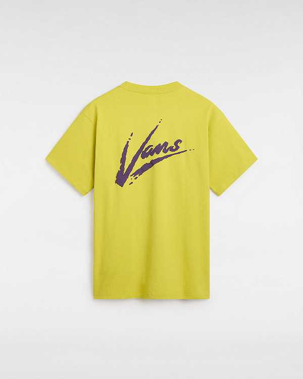 Yellow Men Vans Dettori Loose Fit T Shirts Canada | VN5849126