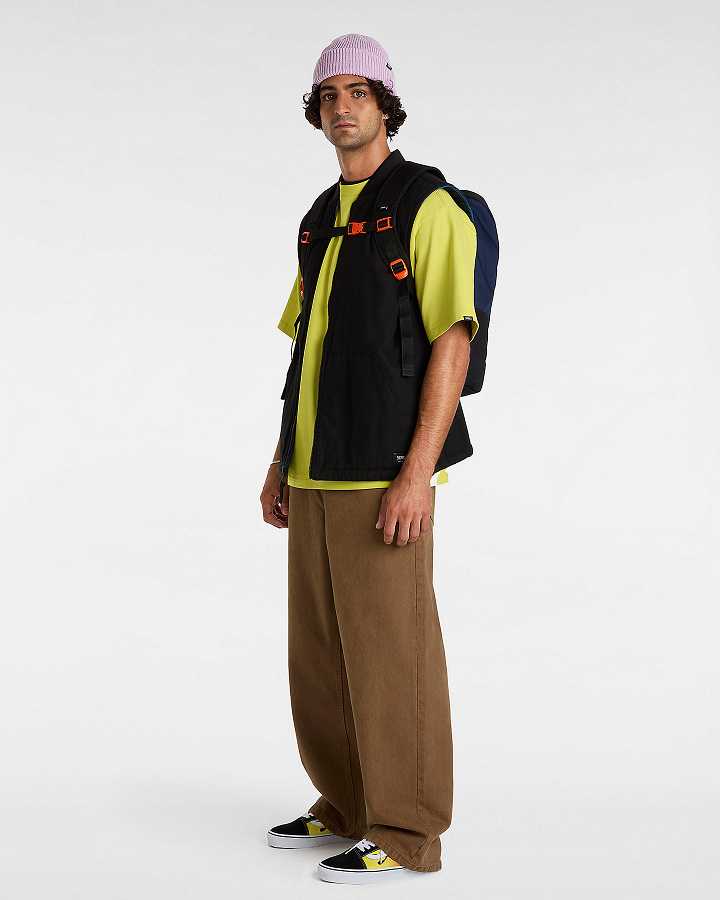 Yellow Men Vans Dettori Loose Fit T Shirts Canada | VN5849126