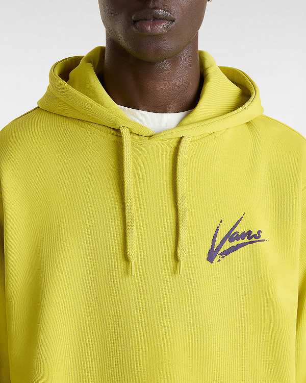 Yellow Men Vans Dettori Loose Hoodie Canada | VN2198670
