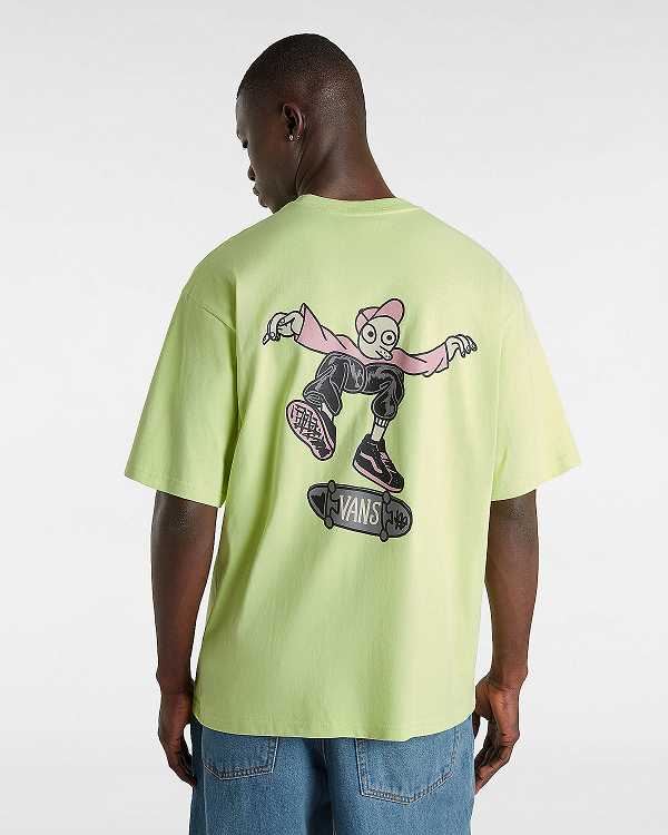 Yellow Men Vans Flipside Loose T Shirts Canada | VN9341758