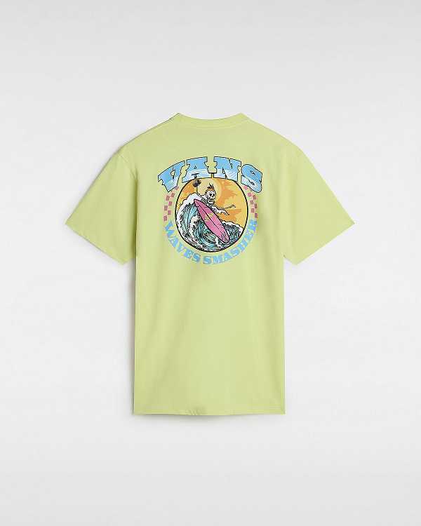 Yellow Men Vans True Waves T Shirts Canada | VN5496087