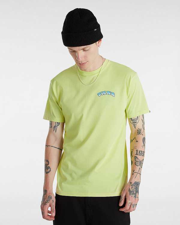 Yellow Men Vans True Waves T Shirts Canada | VN5496087