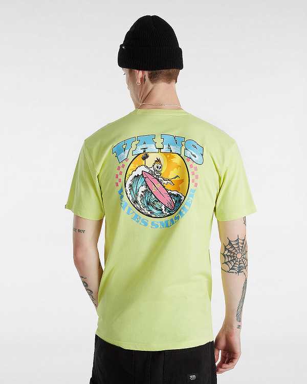 Yellow Men Vans True Waves T Shirts Canada | VN5496087